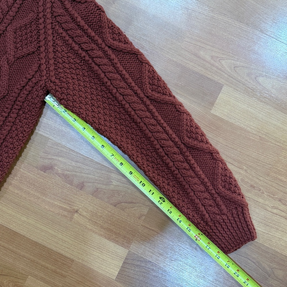 Demoiselle 100% Pure Wool Cable Knit Sweater - Picture 8 of 8